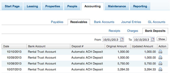 Accounting tab screenshot
